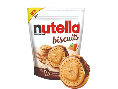 El sabor único de Nutella Biscuits 304g una galleta crujiente al horno con un corazón cremoso
