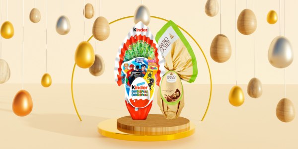 Huevos de Pascua Ferrero Rocher y Kinder