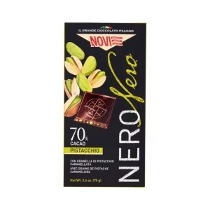 Tableta de Chocolate Nero Nero Pistacchio 70% Cacao 75g – Chocolate negro premium con pistacho italiano de Novi