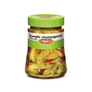 Envase de Funghi alla Contadina D'Amico 280g, champiñones en conserva italianos