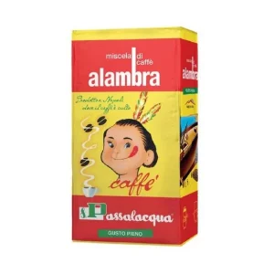 Paquete de Café Passalacqua Alambra, mezcla intensa de espresso napolitano con aroma y cuerpo equilibrados