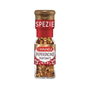 Tarro de 50 g de Cannamela Peperoncino Frantumato di Calabria, chile triturado picante