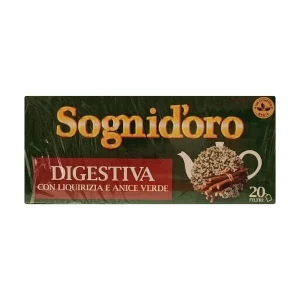 Caja de Infusión Digestiva Sognid’Oro con 20 filtros, mezcla de hierbas naturales
