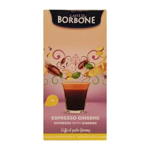 Pack de 18 cápsulas Caffè Borbone Espresso Ginseng compatibles con Nespresso
