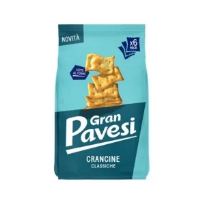 Paquete de Crancine Clásico Pavesi 180g, galletas saladas italianas crujientes y gourmet